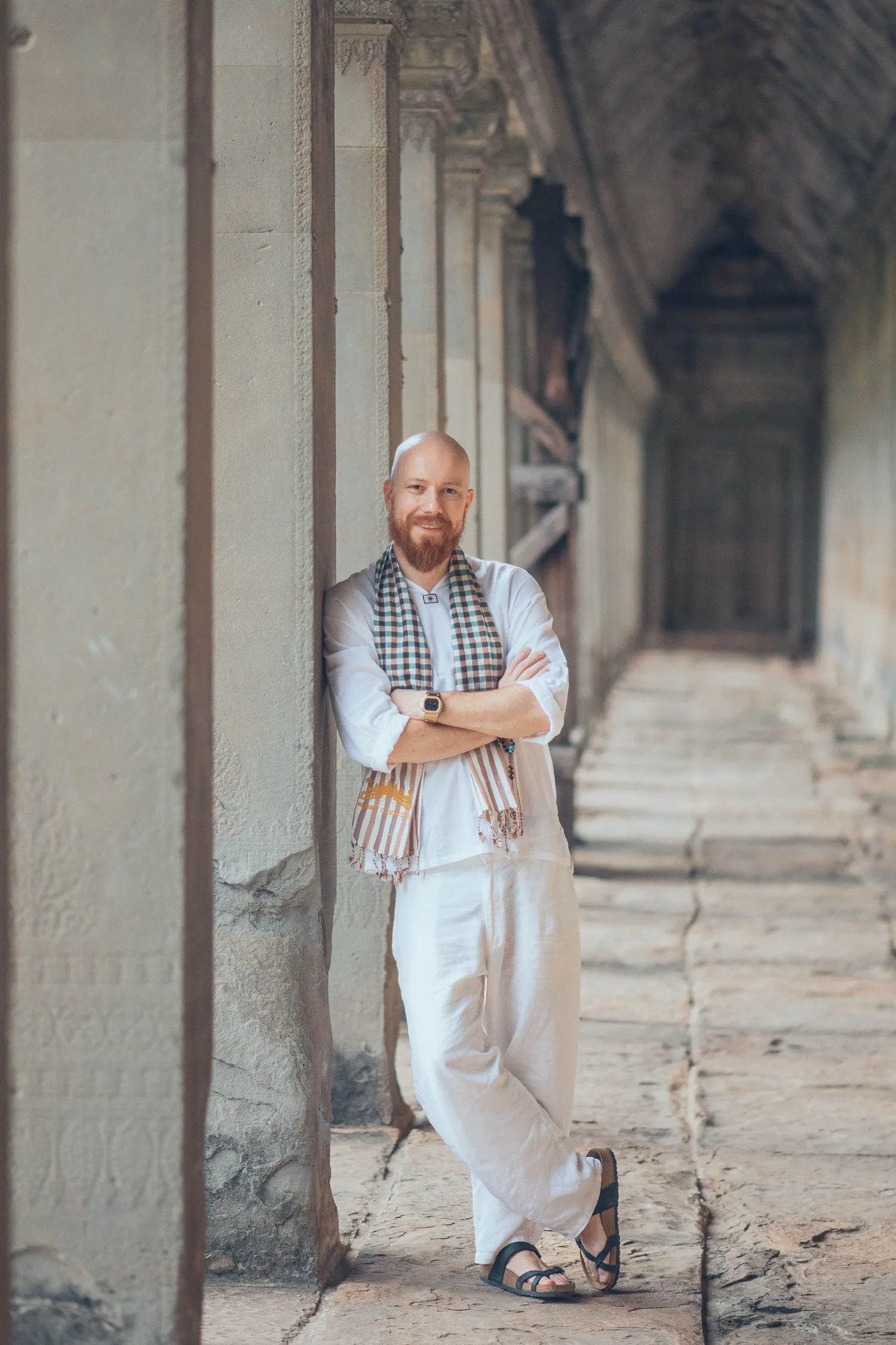 Robert Sládek v Kambodži, chrámový komplex Angkor Wat